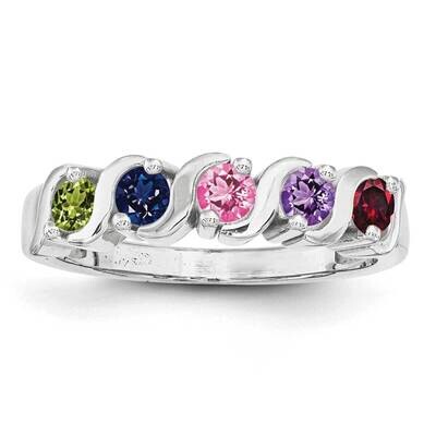 Synthetic Family Jewelry Ring 14k White Gold XMR11/5WSY, MPN: XMR11/5WSY, 883957151496