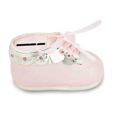 Silver-tone Zinc Alloy Pink Girl Shoe Bank GM23589, MPN: GM23589, 89945620917