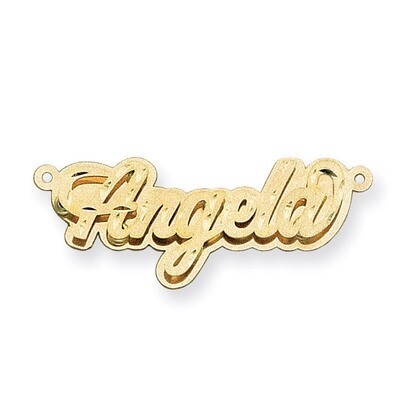 Satin Diamond-cut 3D Nameplate 14k Gold XNA250Y, MPN: XNA250Y, 883957972718