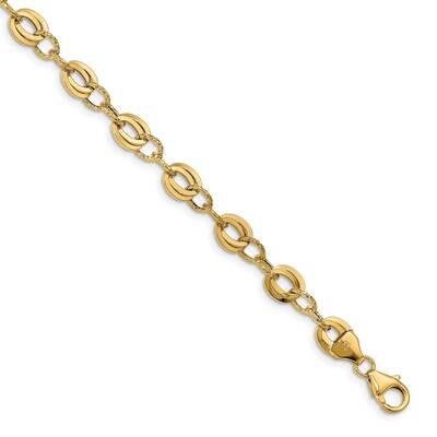 Leslie&#39;s Diamond-cut Fancy Link Bracelet 14k Gold HB-LF1415-7.5, MPN: LF1415-7.5, 191101745737