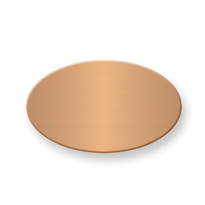 3/4 x 1 1/4 Oval Copper Aluminum Plates-Sets of 6  GM3722-CA, MPN: GM3722-CA,