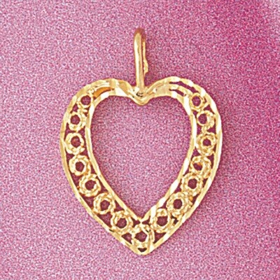 Dazzlers Jewelry Heart Pendant Necklace Charm Bracelet in Yellow, White or Rose Gold 3796, MPN: DZ-…