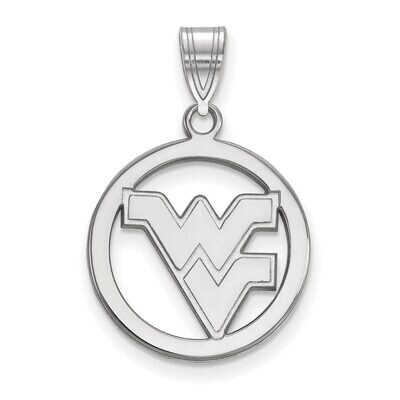 West Virginia University Sm Pendant in Circle Sterling Silver SS033WVU, MPN: SS033WVU, 886774721873
