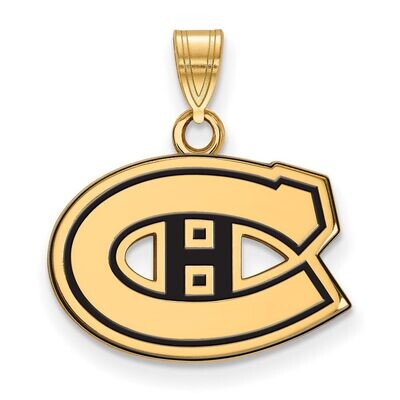 Montreal Canadiens Small Enamel Pendant Gold-plated Silver GP015CAN, MPN: GP015CAN, 886774743349