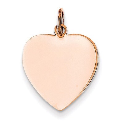 Heart Disc Charm 14k Rose Gold XAC809, MPN: XAC809, 886774122816