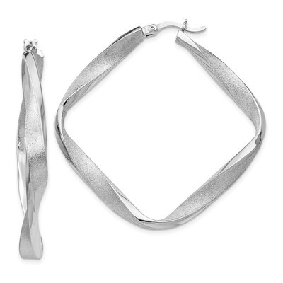 Leslie&#39;s Radiant Essence Twisted Hoop Earrings Sterling Silver HB-QLE1021, MPN: QLE1021, 1911011762…