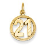 #21 in A Circle Pendant 14k Gold C997, MPN: C997, 883957861593