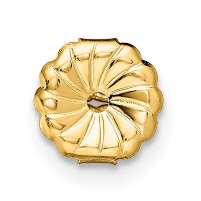 7.0mm Swirl Earring Nut Component 14k Yellow Gold YG4872, MPN: YG4872,