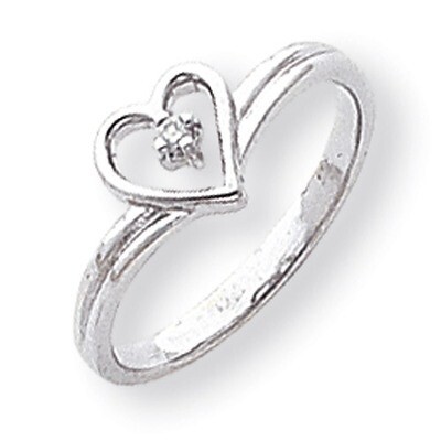 Polished Diamond heart ring 14k White Gold Y1781AA, MPN: Y1781AA, 191101547140