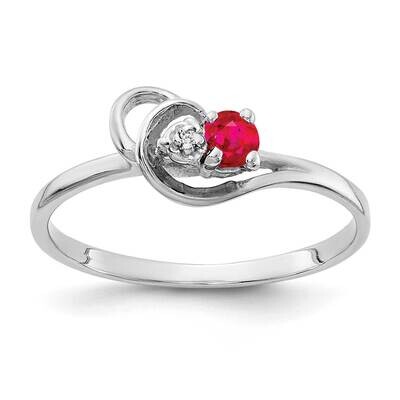 3mm Ruby Aaa Diamond Ring 14k White Gold X9739R/AAA, MPN: X9739R_AA, 883957639048
