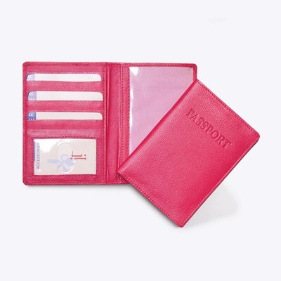 Pink Leather Passport Cover GM12774, MPN: GM12774,