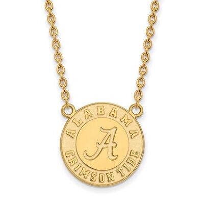 University of Alabama Large Pendant with Chain Necklace Gold-plated Silver GP055UAL-18, MPN: GP055U…