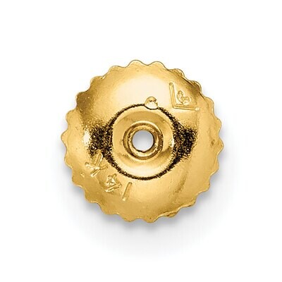 2 Hole Threaded Ear Nut 14k Yellow Gold YG676, MPN: YG676,