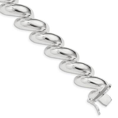 14mm Polished San Marco 7.5in Bracelet Sterling Silver QG4847-7.5, MPN: QG4847-7.5, 886774033884