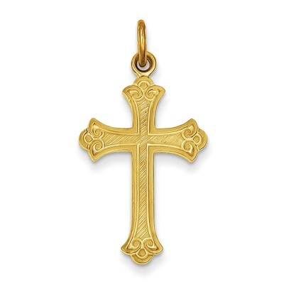24k Gold-plated Cross Pendant Sterling Silver QC5464, MPN: QC5464, 883957525013