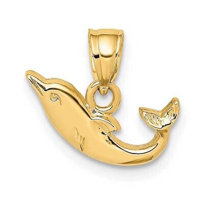 Mini Dolphin Charm 14k Gold Polished K7820, MPN: K7820, 637218040414