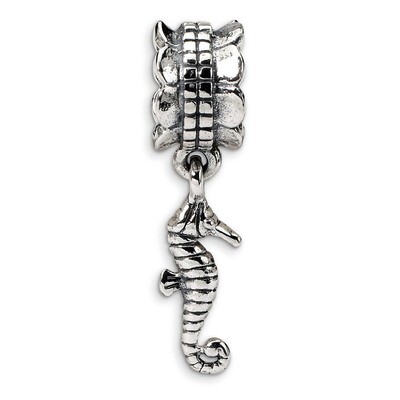 Sea Horse Dangle Bead - Sterling Silver QRS499, MPN: QRS499, 883957724034