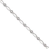 Holds 9 2.7mm Stones .71ct Fancy Tennis Bracelet Mounting 14k White Gold X789W, MPN: X789W,