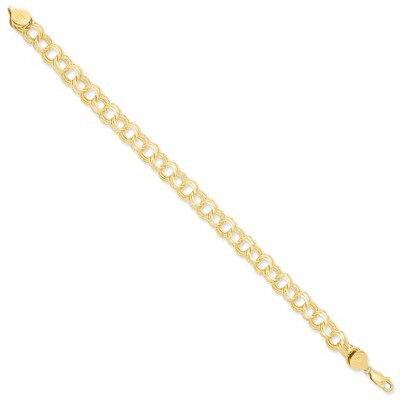 Triple Link Charm Bracelet 8 Inch 14k Gold TO665-8, MPN: TO665-8, 883957528113