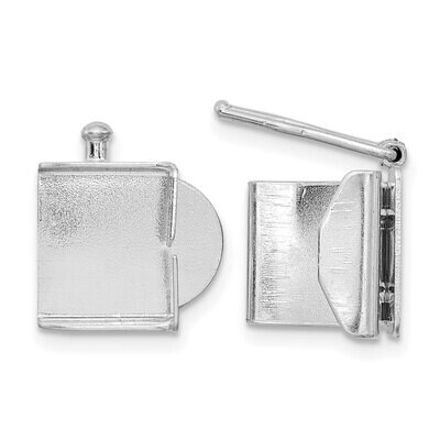 Folded Tongue and Box Clasp 14k White Gold WG1843, MPN: WG1843,