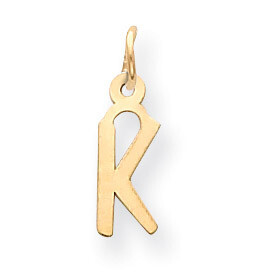 Initial K Charm 14k Gold Small Slanted Block YC644K, MPN: YC644K, 886774136356