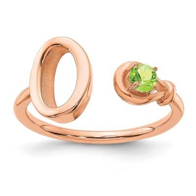 Letter O with Birthstone Ring 10k Rose Gold 10XNR81OR, MPN: 10XNR81OR,