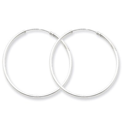 1.3mm Hoop Earrings Sterling Silver QE4356, MPN: QE4356, 883957929798