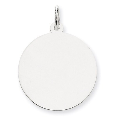 Round Disc Charm 14k White Gold XWM595/18, MPN: XWM595/18, 883957486635