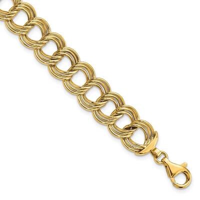 Fancy Triple Link Bracelet 14k Gold Polished SF2804-7.5, MPN: SF2804-7.5, 883957811123