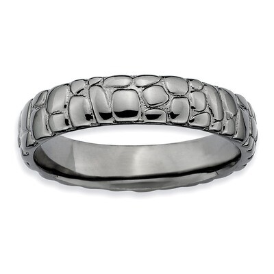 Black-plated Ring - Sterling Silver QSK317, MPN: QSK317, 883957282923