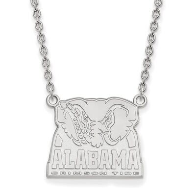 University of Alabama Large Pendant with Chain Necklace 14k White Gold 4W069UAL-18, MPN: 4W069UAL-1…