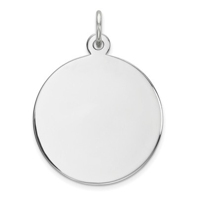 Engravable Round Polished Front/Back Disc Charm Sterling Silver QM372/18P, MPN: QM372/18P, 88677411…