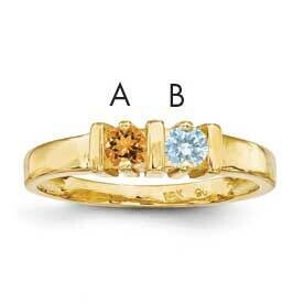 2-Stone Mothers Ring Mounting 14k Polished Gold XMR6/2-7, MPN: XMR6_2--6, 883957161570
