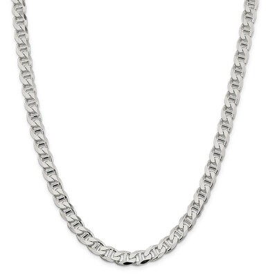 20 Inch 8.25mm Flat Anchor Chain Sterling Silver QFAN220-20, MPN: QFAN220-20, 883957852218