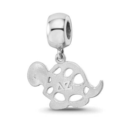 Delta Zeta Turtle on Bead Sterling Silver Rhodium-plated DZ003BD1-SS, MPN: DZ003BD1-SS, 634401955319