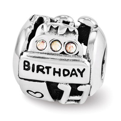 Swarovski Birthday Collage Bead - Sterling Silver QRS3461, MPN: QRS3461, 191101195372
