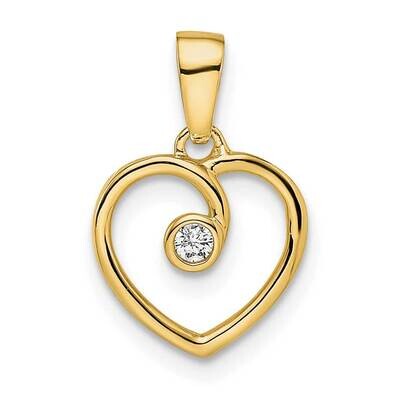 Heart Diamond Pendant 14k Gold Polished PM8535-003-YA, MPN: PM8535-003-YA,