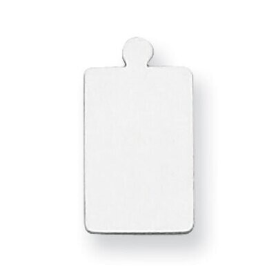 Rectangle with Eyelet Stamping Sterling Silver Rhodium-plated SS1172, MPN: SS1172,