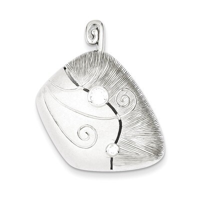 Matte Curl Pendant Diamond Sterling Silver QP2622, MPN: QP2622, 191101531880