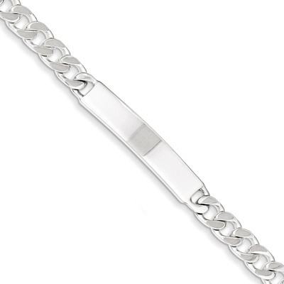 7 Inch Engravable Curb Link ID Bracelet Sterling Silver Polished QID133-7, MPN: QID133-7, 883957565…