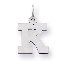 Block Initial K Charm Sterling Silver QC5093K, MPN: QC5093K, 883957128375