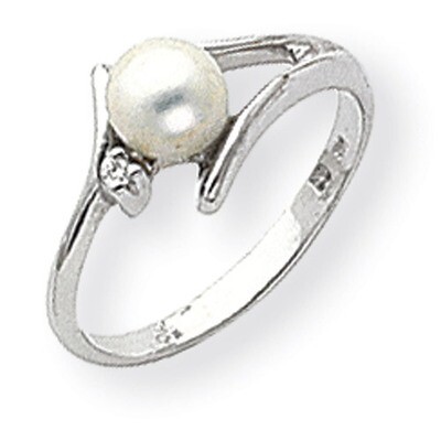 5mm Cultured Pearl &amp; Diamond Ring 14k White Gold Y1947PL/AA, MPN: Y1947PL/AA, 886774134925