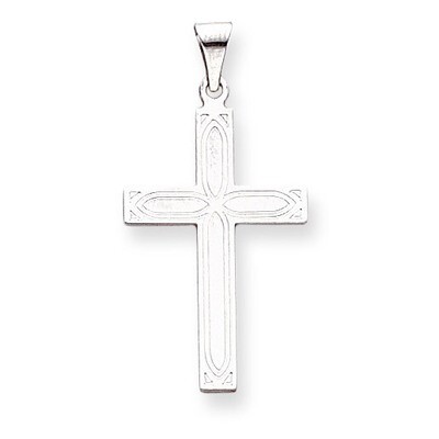 Solid Cross Pendant 14k White Gold XWR30, MPN: XWR30, 886774154428
