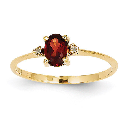 Diamond &amp; Garnet Birthstone Ring 14k Gold XBR202, MPN: XBR202, 191101380365