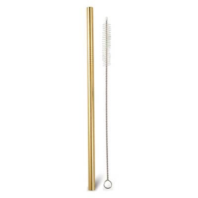 Gold Stainless Steel Straw and Brush Set GM23071, MPN: GM23071, 886083686474