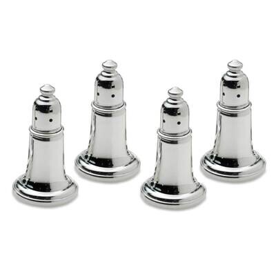 Empire Polished Pewter Glass Lined Set of 4 Salt and Peppers GM21966, MPN: GM21966, 781642002705