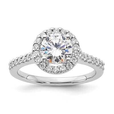 Sterling Silver Rhodium-plated Diamonore Circle Halo Ring RLS6446/DAWT-SS-9