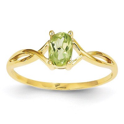 Peridot Birthstone Ring 14k Gold XBR233, MPN: XBR233, 883957857480