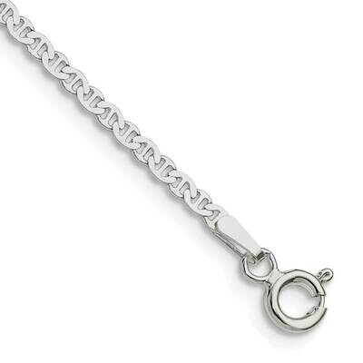 2.25mm Flat Anchor Chain Anklet 9 Inch Sterling Silver QLFA050-9, MPN: QLFA050-9, 196904160961