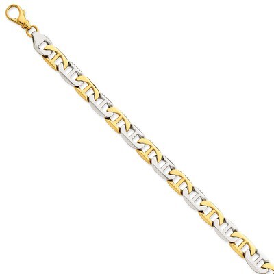 8mm Fancy Link Chain 9 Inch 14k Two-Tone Gold LK213-9, MPN: LK213-9, 191101650543
